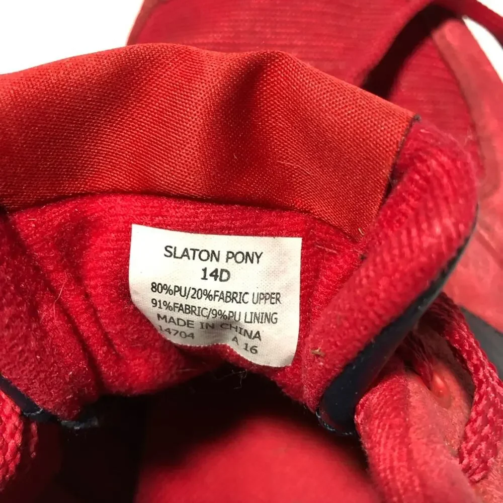 Polo Ralph Lauren sport mens slaton pony red blue lace up sneakers 14D classic